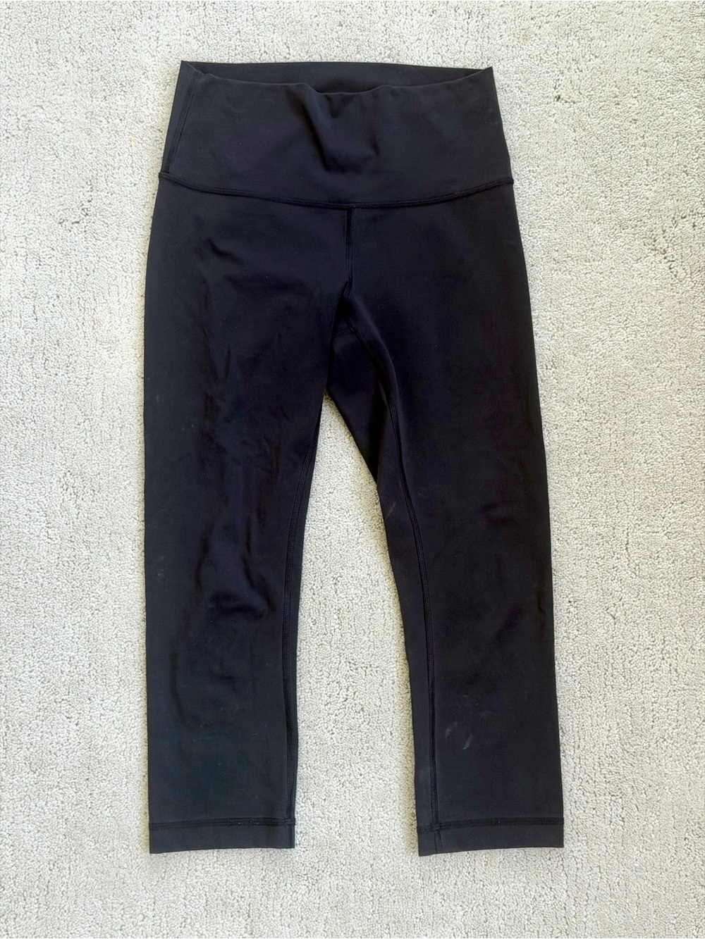 lululemon athletica Black Cropped High-Waist Leggings